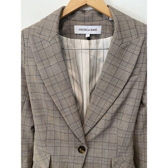 Veronica Beard Cutaway Dickey Jacket In MultiPlaid Size 6 Mint Condition - Picture 4 of 11